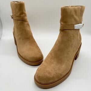 Anne Klein Boots Womens 11 Tan Suede Fenix Fashion iFlex Ankle Boots‎ NEW